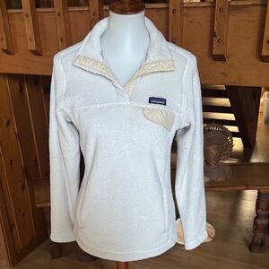 Patagonia size Small ReTool Snap T Cream Fleece Pullover sweater